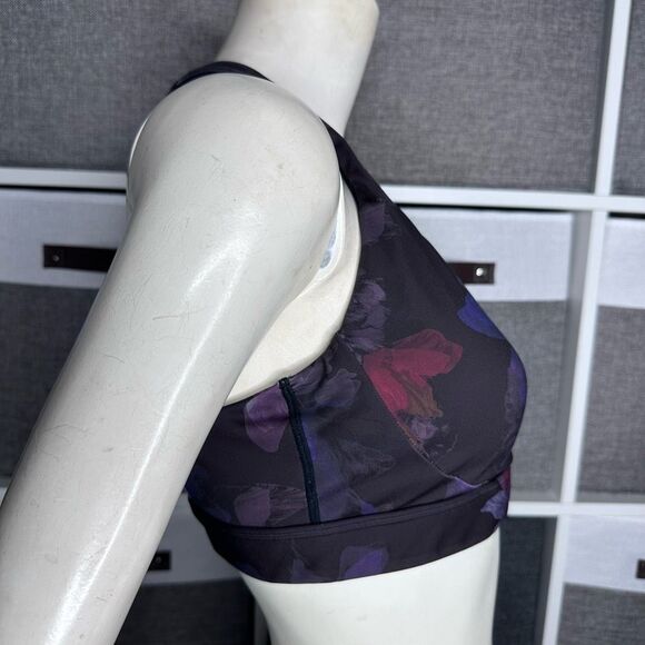 Athleta Ultimate Ease Bra Night Bloom Black Floral - Picture 5 of 12